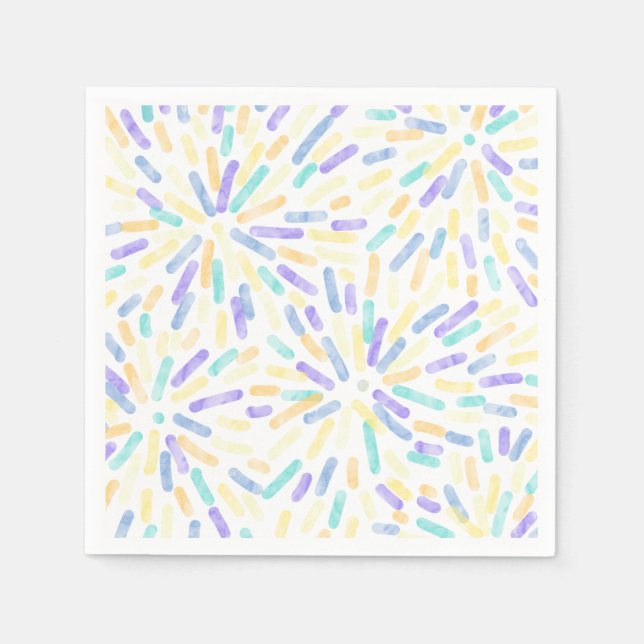 Fireworks Abstract Genderfaun Pride Flag Pastel Napkin (Front)