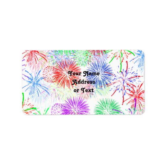 Fireworks (Add background colour) Address Label