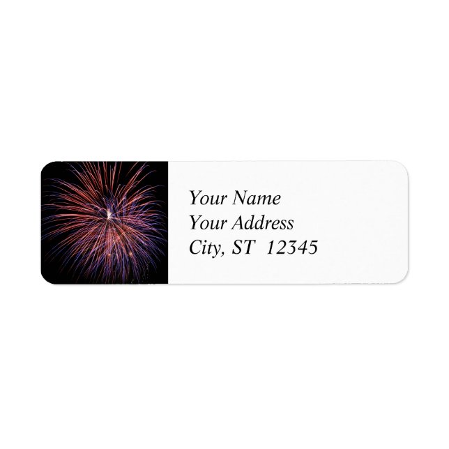 Fireworks Address  Label Return Address Label (Front)