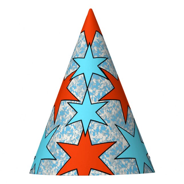 Fireworks and American Flag Party Hat (Front)