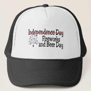 Fireworks and Beer Day Trucker Hat