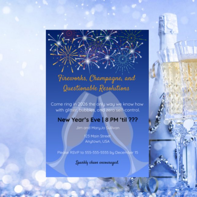 Fireworks and Champagne Invitation (Creator Uploaded)