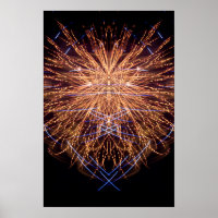 Fireworks Art: Gold and Blue 2