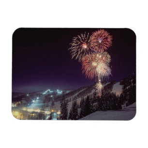Fireworks at Big Mountain Resort in Whitefish, Magnet