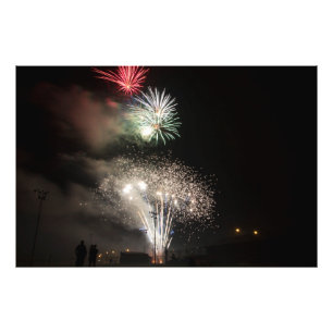Fireworks at Dover, Ohio celebrating summer's end Photo Print