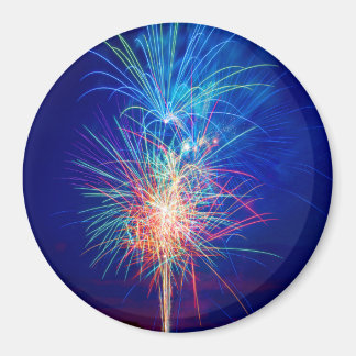 Fireworks at sunset magnet