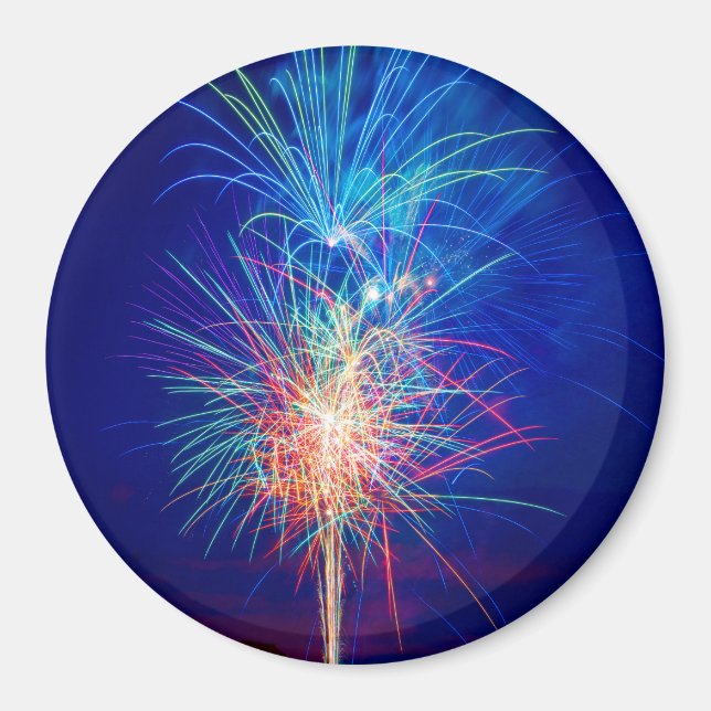 Fireworks at sunset magnet (Front)