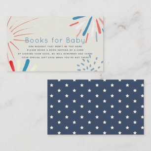 Fireworks Baby Shower Book Request Enclosure Card
