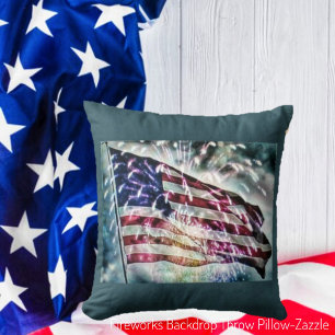 Fireworks Backdrop Cushion