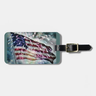 Fireworks Backdrop Luggage Tag