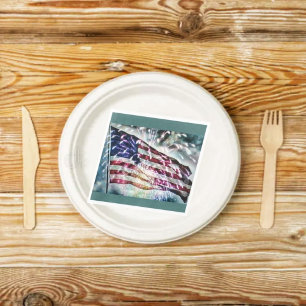 Fireworks Backdrop Napkin