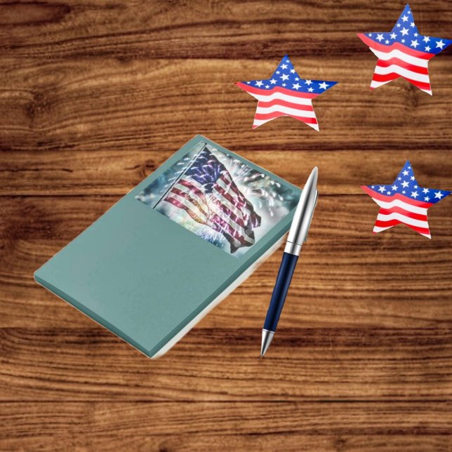 Fireworks Backdrop Post-It Notes (Plan your patriotic activities, with notes to your loved ones, and friends!)