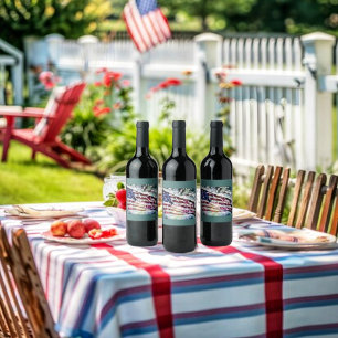 Fireworks Backdrop Wine Label