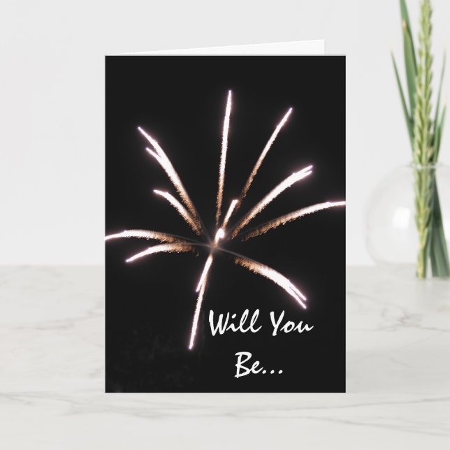 Fireworks Be My Groomsman Invitation Card (Front)