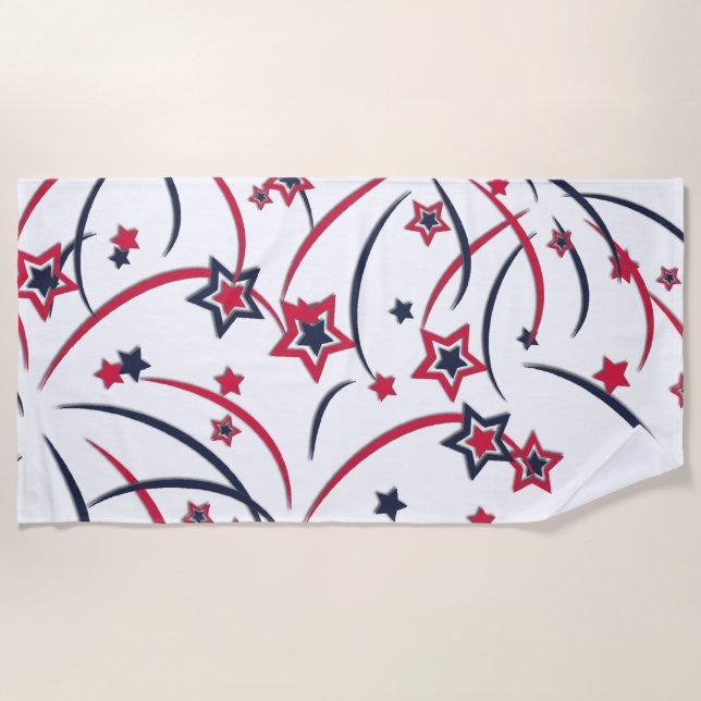 Fireworks Beach Towel (Front)