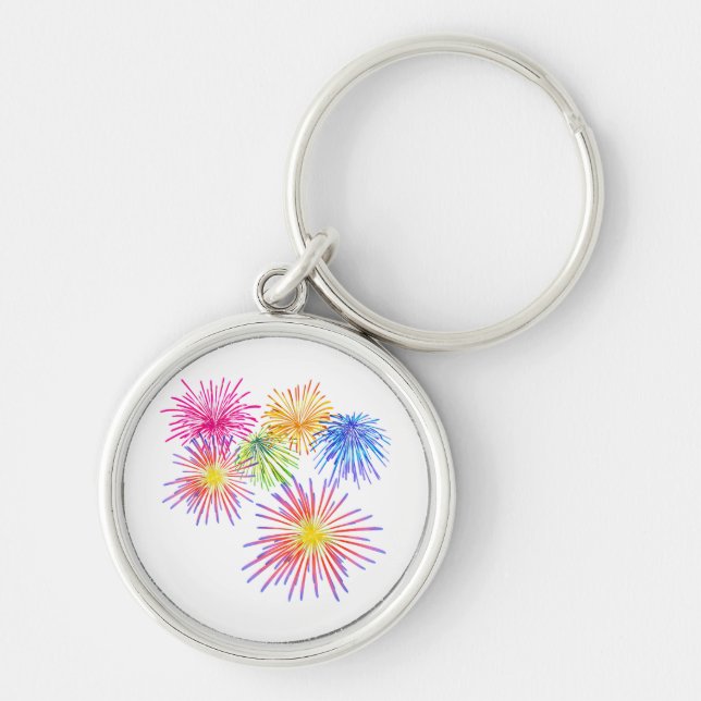 Fireworks Big Party Celebration Firecrackers  Key Ring (Front)
