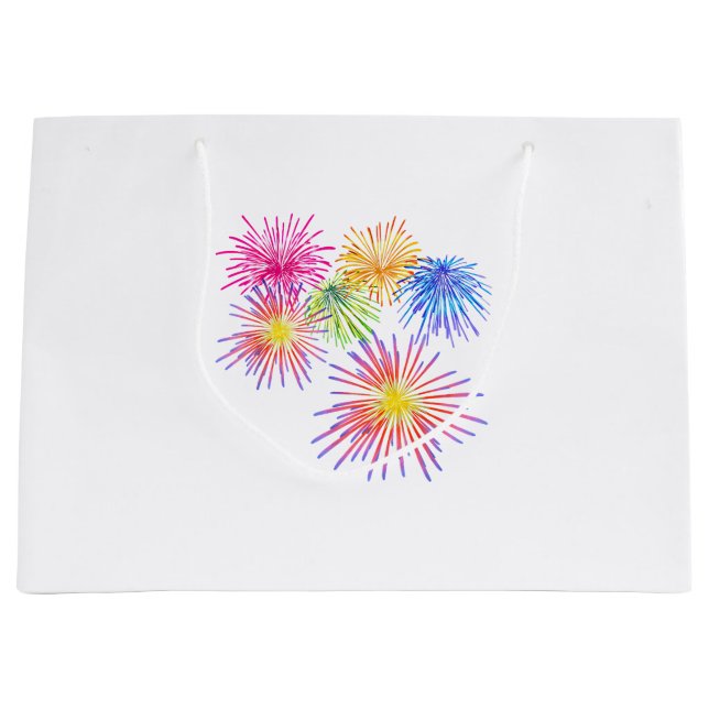 Fireworks Big Party Celebration Firecrackers  Large Gift Bag (Front)