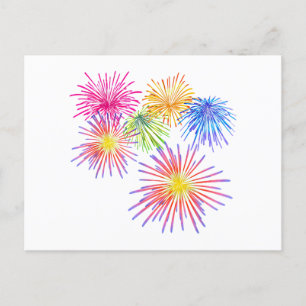 Fireworks Big Party Celebration Firecrackers  Postcard