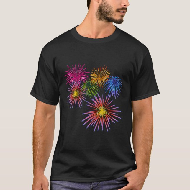 Fireworks Big Party Celebration Firecrackers T-Shirt (Front)