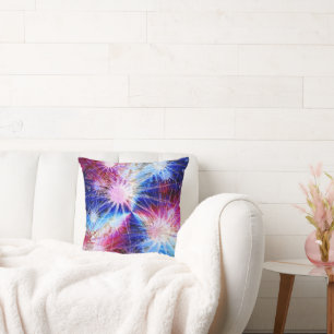 Fireworks Blue  Cushion
