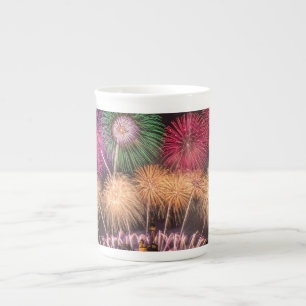 fireworks bone china mug