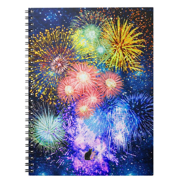 Fireworks Bursts Notebook (Front)
