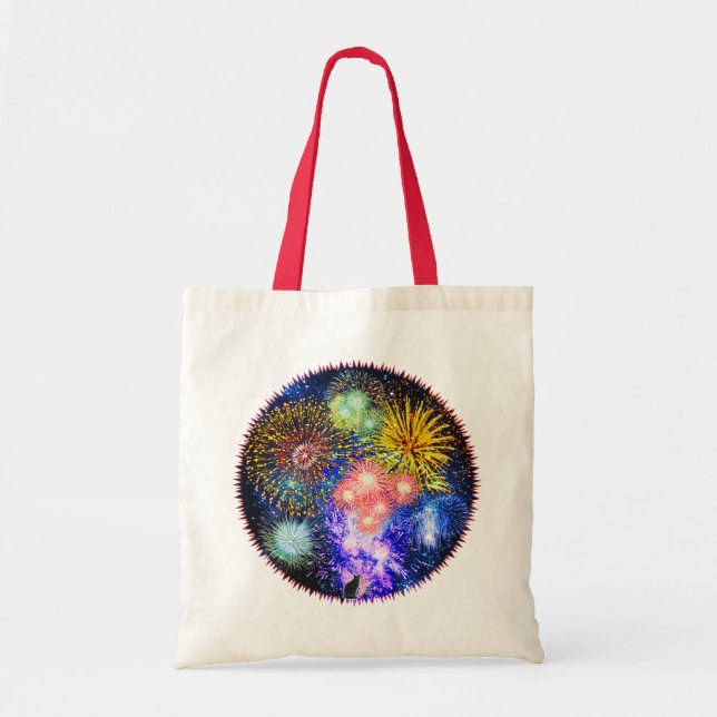 Fireworks Bursts Tote Bag (Front)