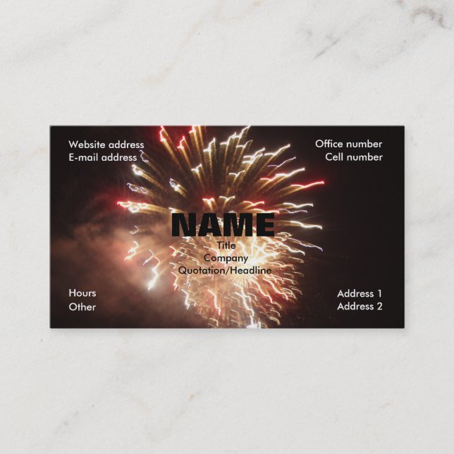 Fireworks Business Card (Front)