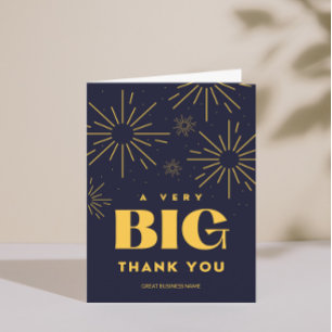 Fireworks Business Name Gratitude Thank You card