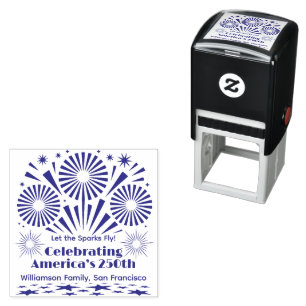 Fireworks Celebrating America’s 250th Year Trodat Self-inking Stamp