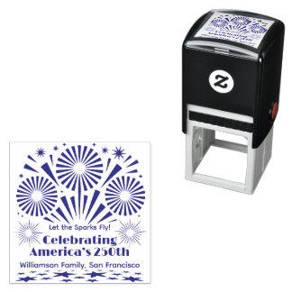 Fireworks Celebrating America’s 250th Year Trodat Self-inking Stamp