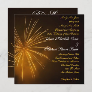 Fireworks Celebration Wedding Invitation