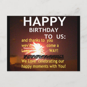 Fireworks Celebration with Thank You Message Postcard