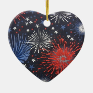 Fireworks Ceramic Ornament
