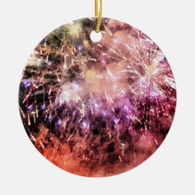 FIREWORKS CERAMIC ORNAMENT (Front)