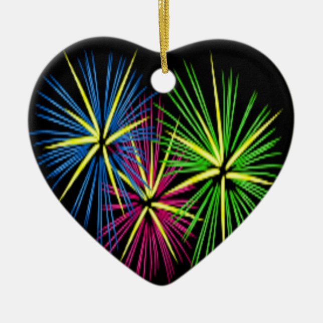 FIREWORKS CERAMIC TREE DECORATION (Front)