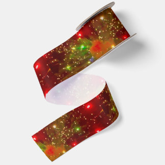 Fireworks Christmas Ribbon Satin Ribbon