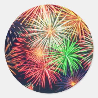 Fireworks Classic Round Sticker
