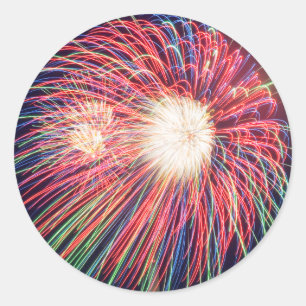 Fireworks Classic Round Sticker