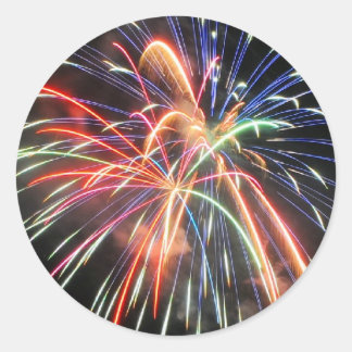 Fireworks Classic Round Sticker