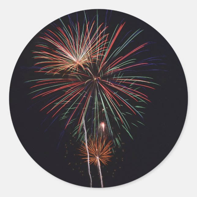 Fireworks Classic Round Sticker (Front)