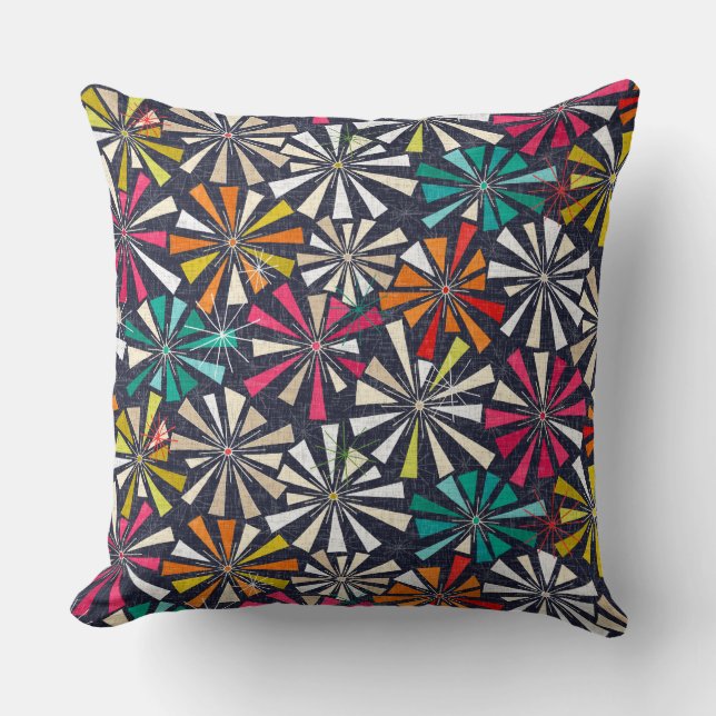 fireworks cobalt cushion (Front)