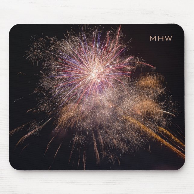 Fireworks custom monogram mousepad (Front)