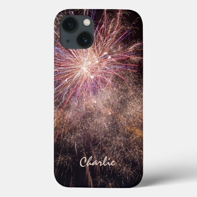 Fireworks custom monogram phone cases (Back)