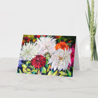 Fireworks Dahlia Greeting Card