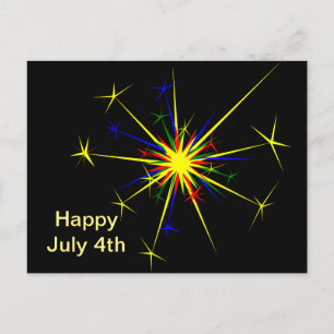 Fireworks Design 2 July 4th Postcard