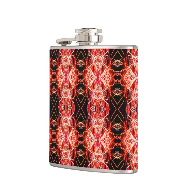 Fireworks Design  Vinyl Wrapped Flask (Left)