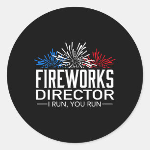 Fireworks Director 4Th Of July Celebration Classic Round Sticker