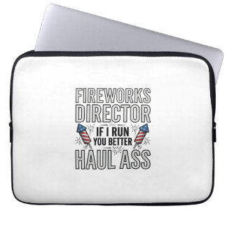 Fireworks Director Funny Patriotic Quote Shirt_1 Laptop Sleeve