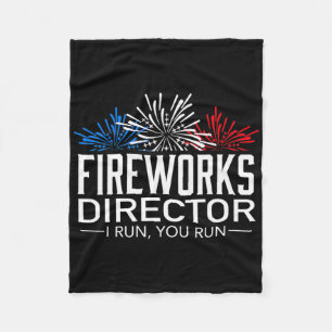 Fireworks Director Shirt 4th Of July Celebration G Fleece Blanket